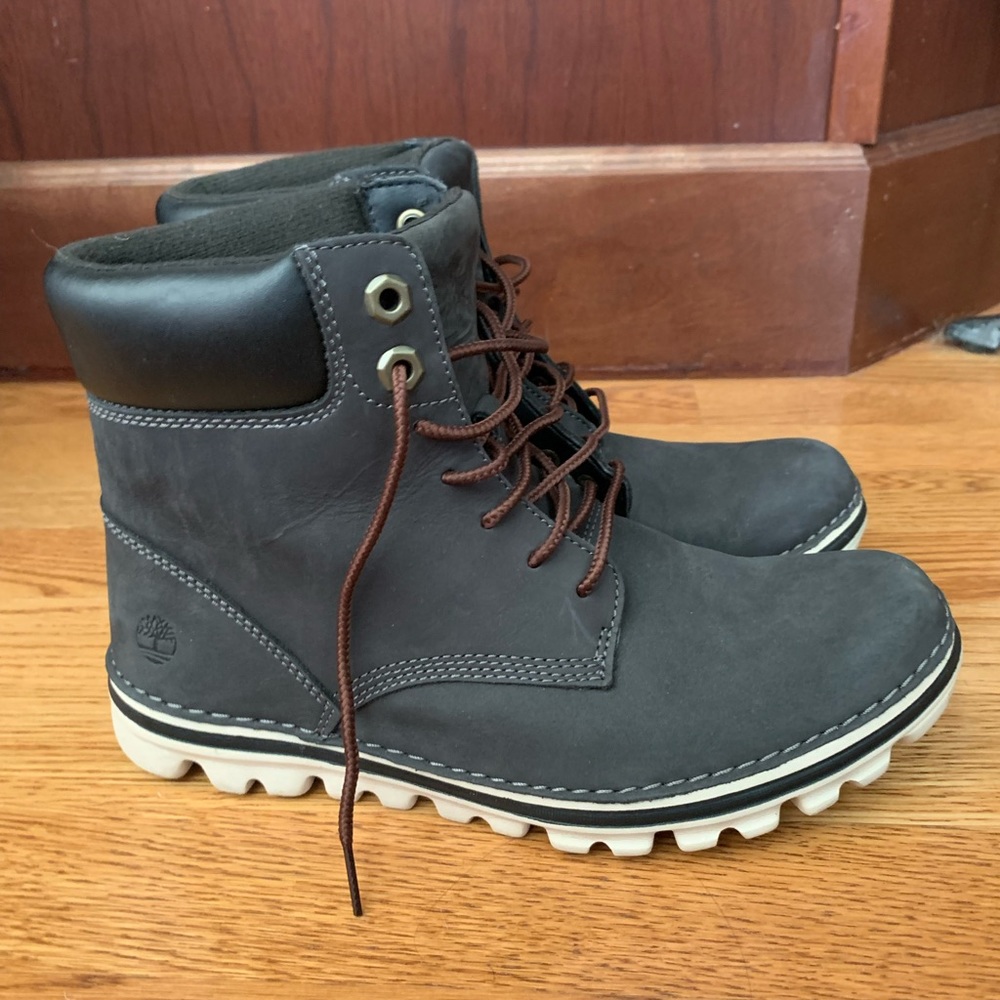 Timberland’s Brockton Boots - grey with brown laces